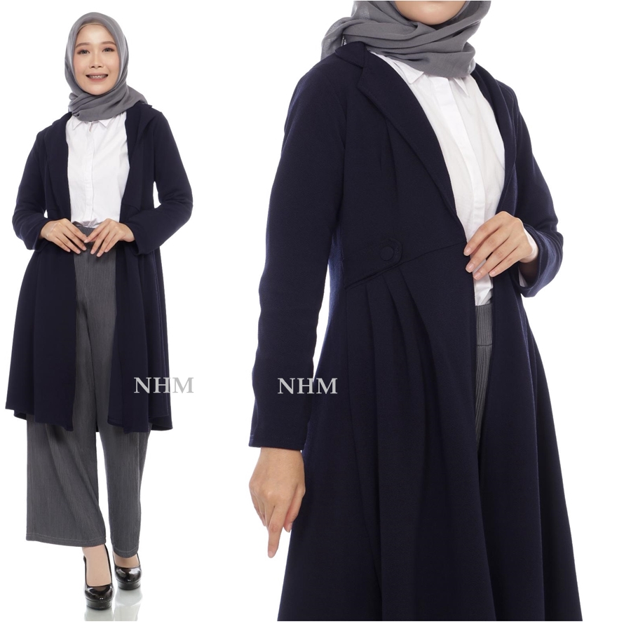 Cardigan Wanita Outer Tunik Muslim BublePop Tebal