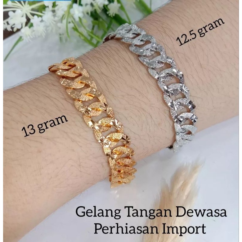 Gelang Sisik Naga Pria Wanita Lapis Emas