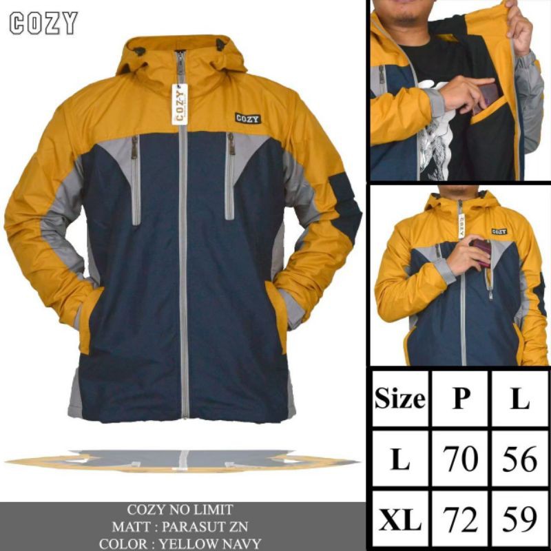 JAKET PARASUT PRIA WANITA ORIGINAL COZY MURAH
