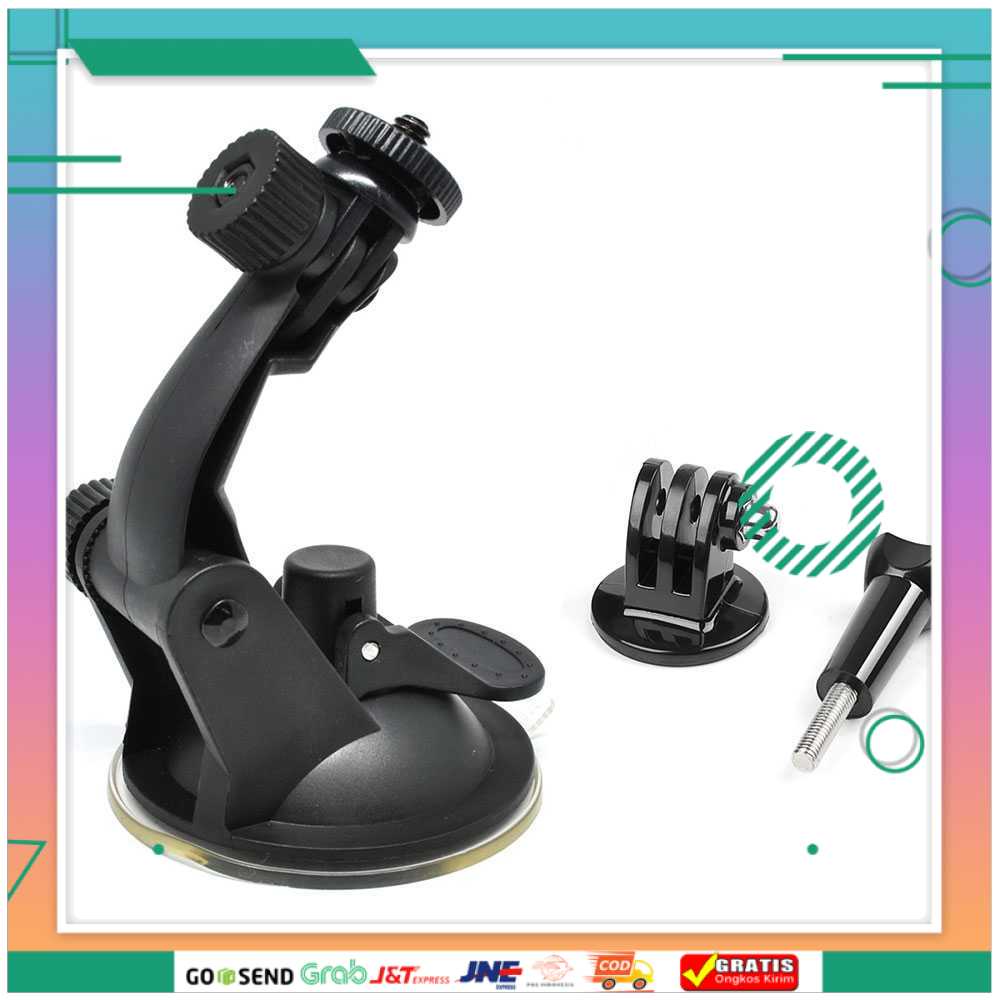 (BISA COD) FTIHSHPCar Windshield Suction Mount for GoPro &amp;  Yi