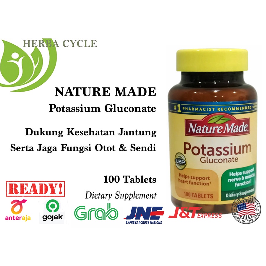 Nature Made Potassium Gluconate 550 mg 100 Tab Potasium glukonate