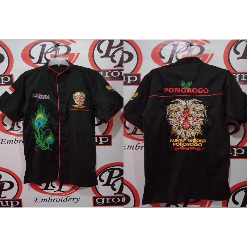 hem/kemeja bordir bujang ganong reog ponorogo