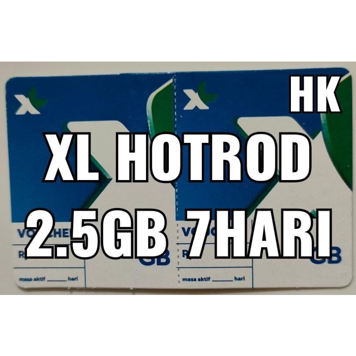 Voucher XL Hotrod 2.5 GB 7 Hari