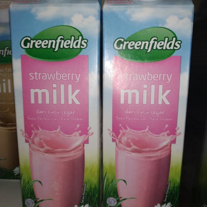 

Greenfields susu fresh pasteurisasi rasa strawberry 1000 Ml.