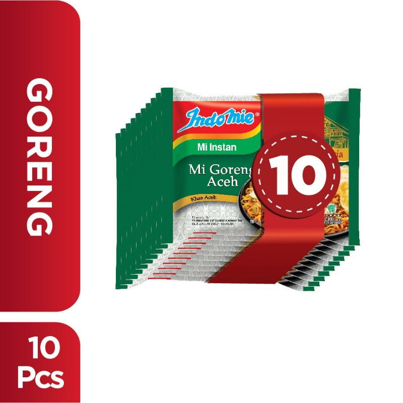 

[ 10 Pcs ] Indomie Mie Goreng Aceh 90gr