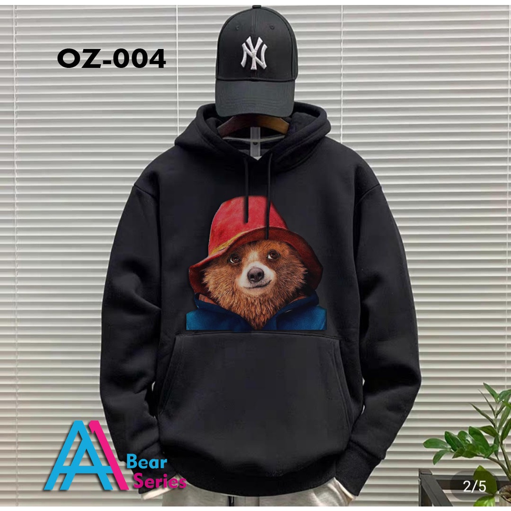 AA1 - Hoodie Bear Series Jumbo OVERSIZE Fleece Tebal Cowok Pria || COD Bayar Dirumah