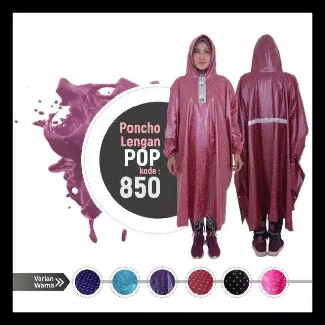 Jas Hujan Murah Ponco Lengan Pop Plevia 850 polkadot Jas Hujan Ponco Termurah Jas Hujan Terlaris Jas Hujan Wanita Polkadot termurah Jas Hujan Ponco Polkadot termurah jas Hujan Trendy termurah