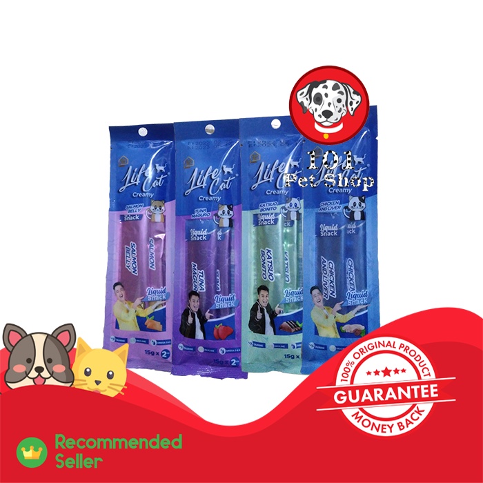 SNACK KUCING LIFE CAT CREAMY LIQUID SNACK 15GRX2