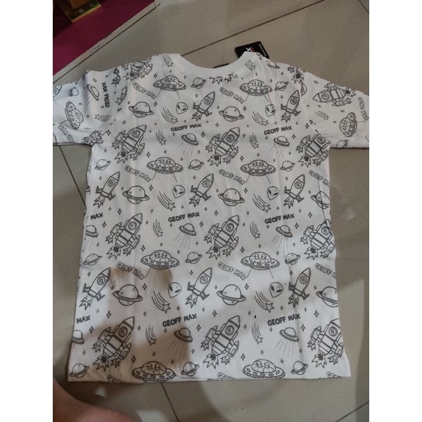 geoff max kaos tshirt anak oblong lengan putih hitam adem katun