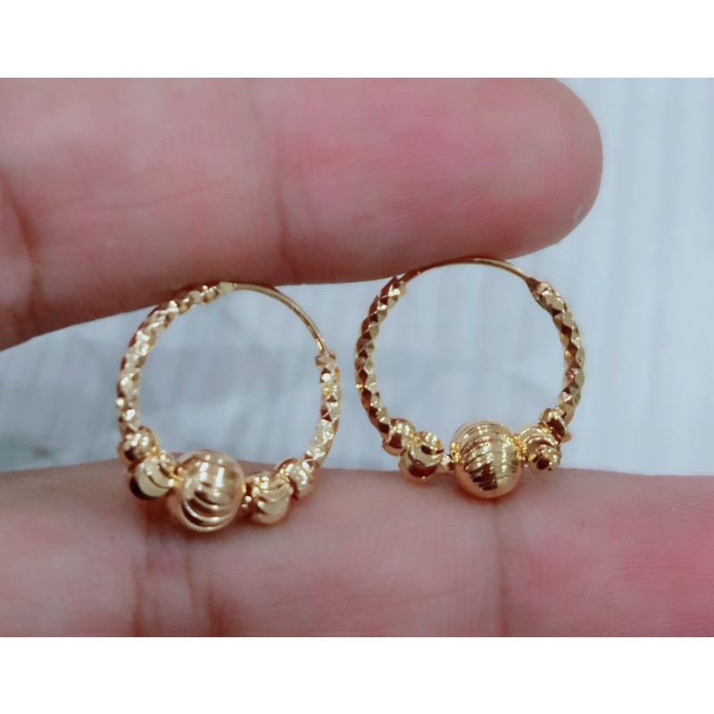 Anting xuping GIPSY biji lada ukuran sedang 1,5cm.