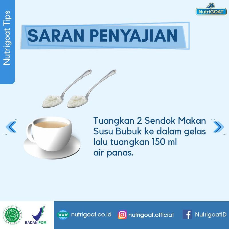 susu kambing etawa NUTRIGOAT susu bubuk putih goat milk penambah imun tubuh untuk anak dan dewasa