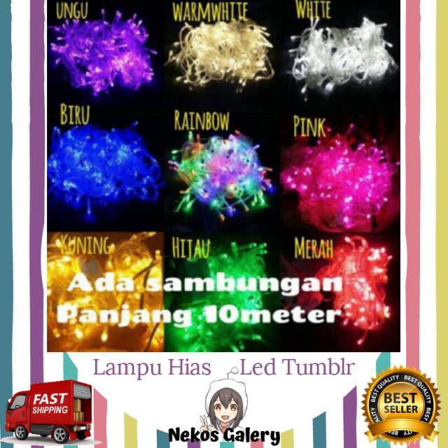 LAMPU HIAS LED TUMBLR  MODEL ANGGUR 10 METER DEKORASI