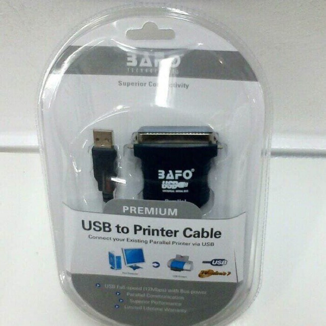 USB TO LPT CABLE BAFO / USB TO LPT  PARALEL PRINTER