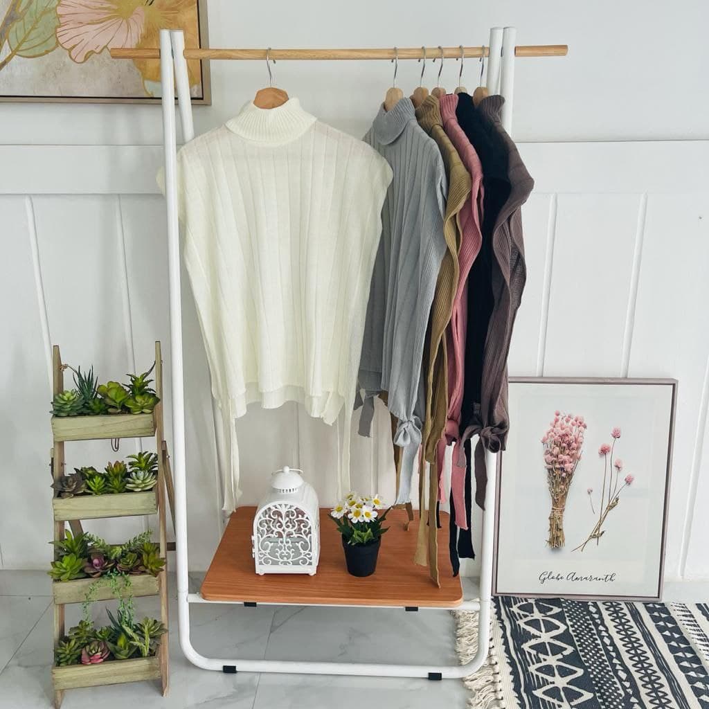 Yoona Rompi Rajut Kekinian - Rompi Vest Wanita Korea - Rompi Rajut Wanita Terbaru 2021 - Turtle Neck