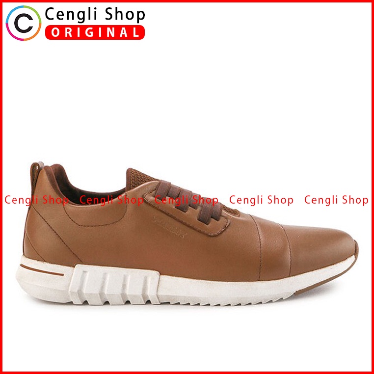 SEPATU PLAYBOY PRIA ORIGINAL SNEAKER CASUAL KULIT ASLI COKLAT PL39