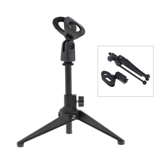 Stand Mic Mini A 204 Stand Microphone Meja Podcas Stand Mic