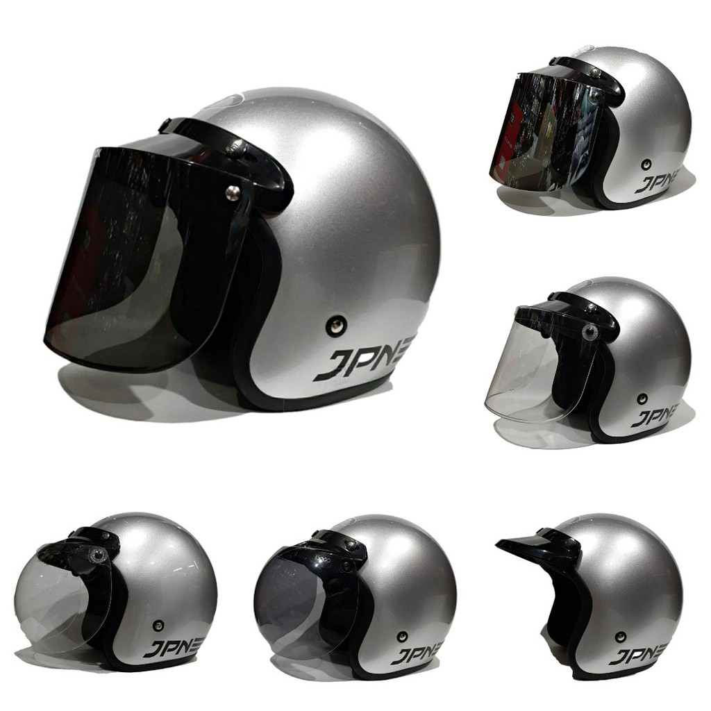 Helm JPN retro Silver Gloss