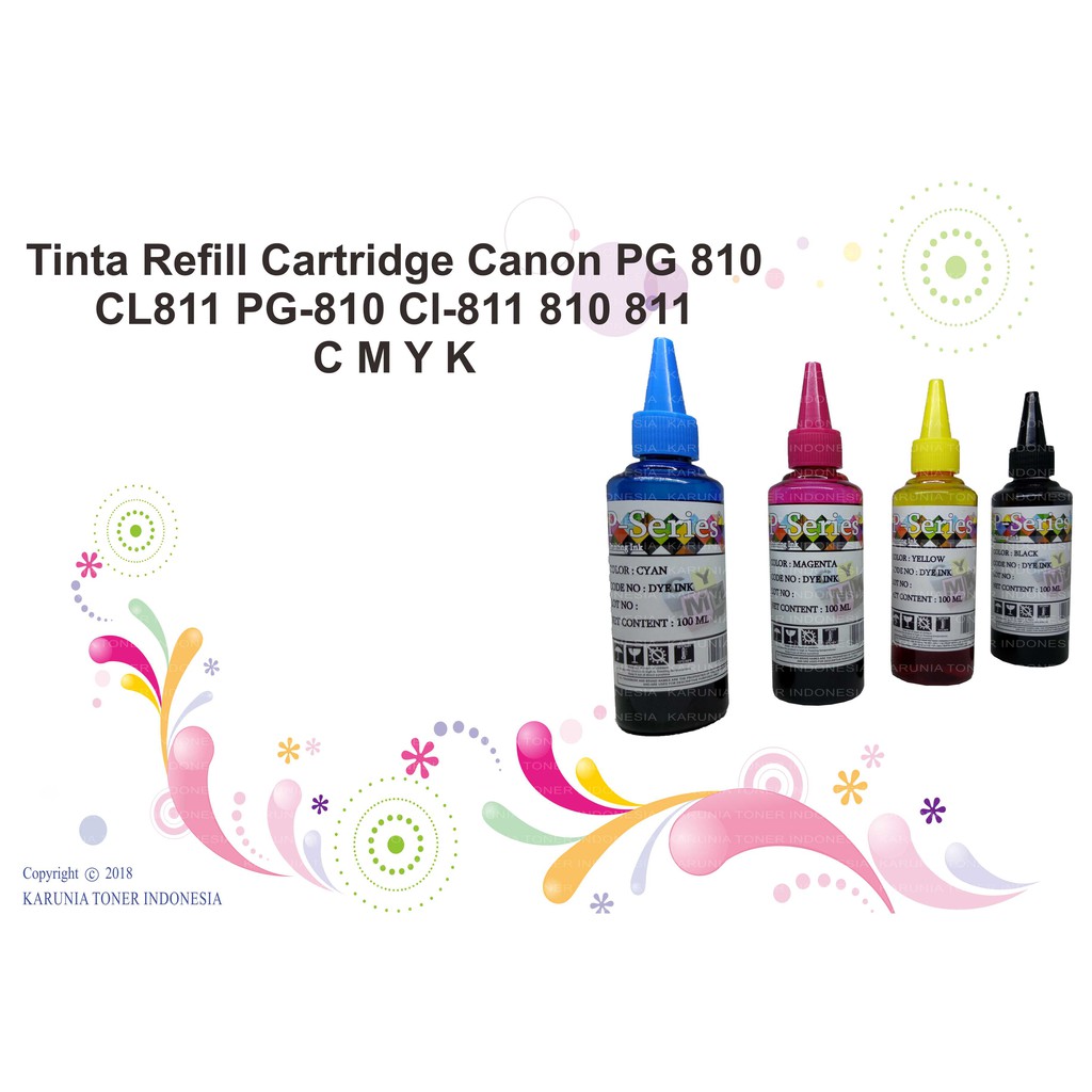 Tinta Refill Cartridge Canon PG810 CL811 PG-810 Cl-811 810 811