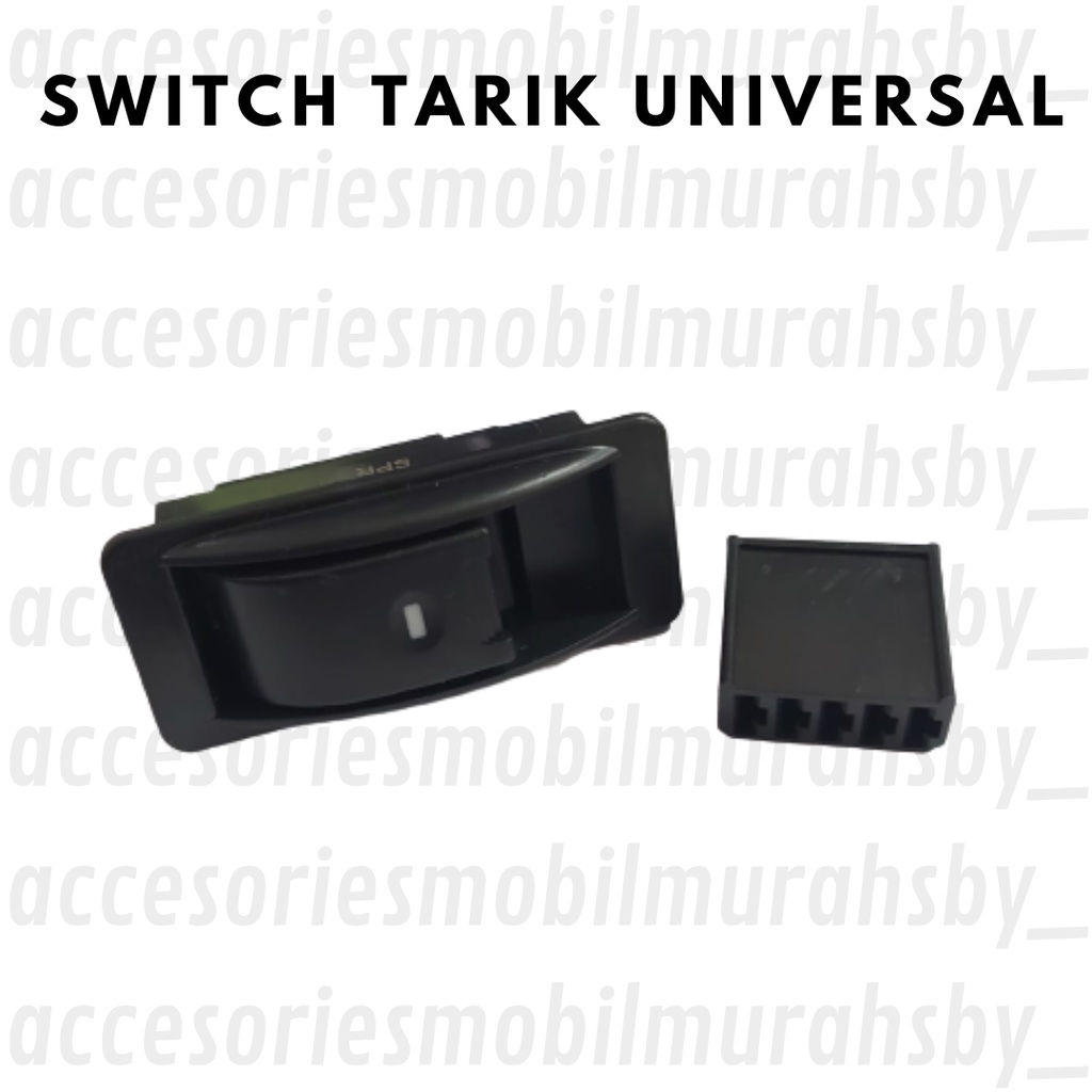 Saklar / Switch / Tombol Power Window Jendela Mobil Model Congkel / Tarik Komplit Socket switch tarik universal