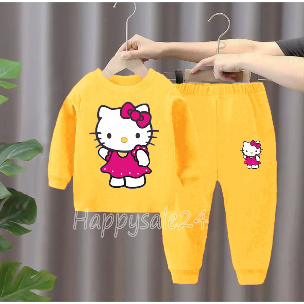 SETELAN SWEATER HELO KITTY 1-5 TAHUN SETELAN ANAK LAKI LAKI BAJU ANAK PEREMPUAN BAJU ANAK TERBARU