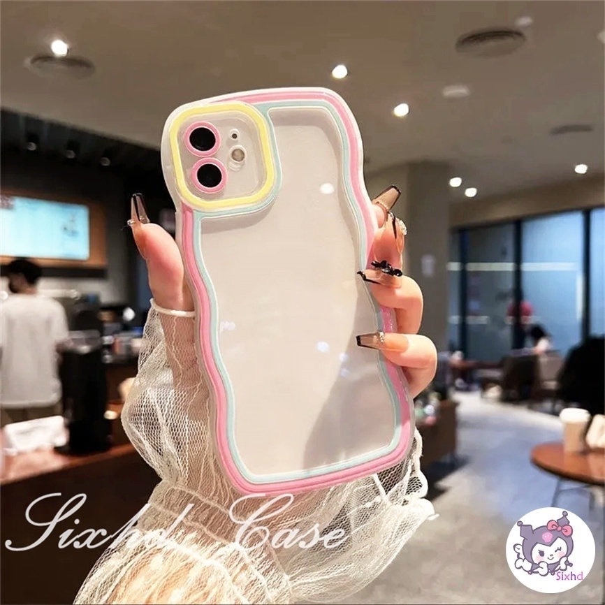 Samsung S20FE S22 Plus Ultra S21 S20 Ultra Plus Note 20 Ultra M12 M22 M32 M23 M33 M53 5G Candy Color Fashion Wave Pattern Phone Case Soft Cover