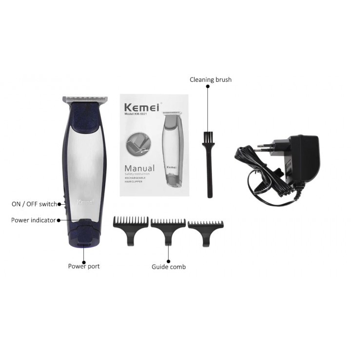 271 KEMEI KM-5021 - 3 in 1 Hair Clipper Rechargeable Trimmer