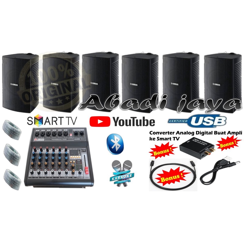 paket sound system 6 speaker cafe gudang yamaha vs6 axl audion pmx 06