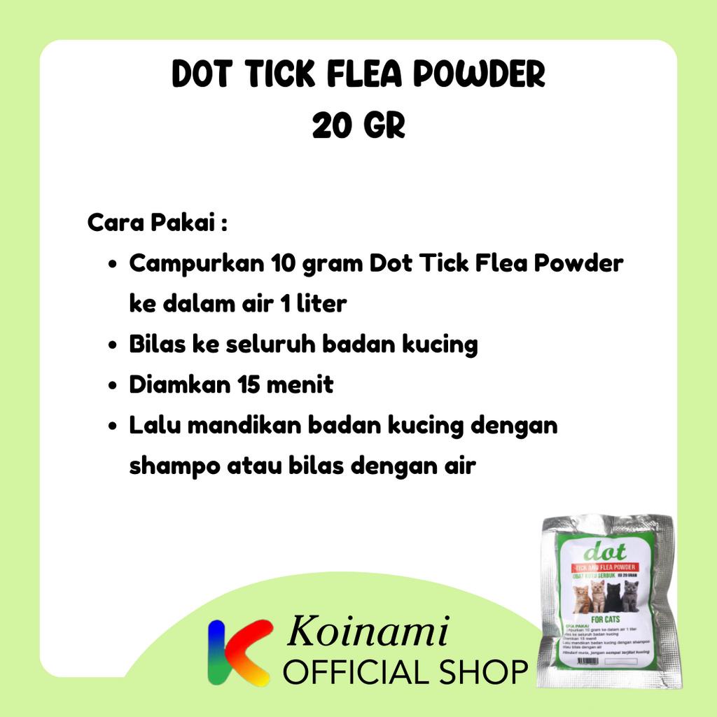 Dot Tick Flea Powder 20gr / Obat Anti Kutu Kucing Bubuk / OBAT Kutu Kucing / Bukan Dor