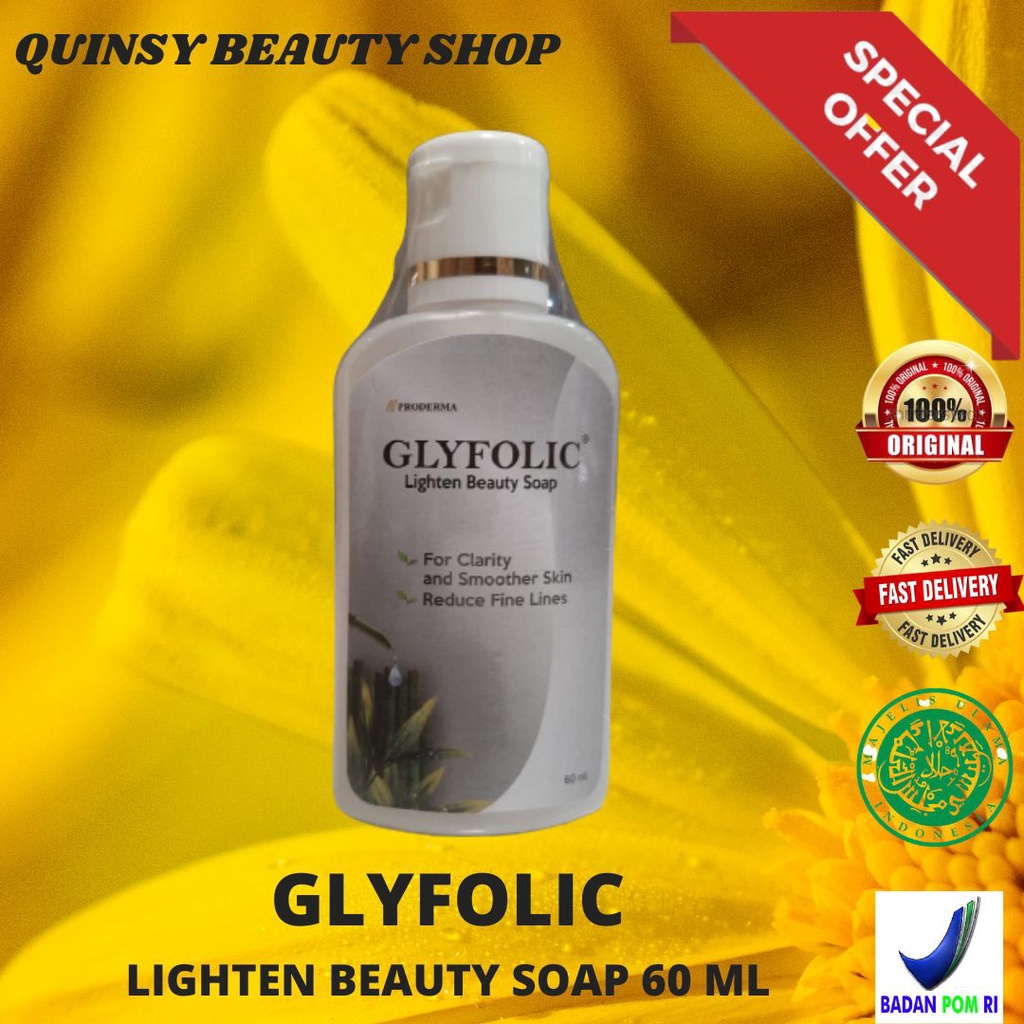 glyfolic lighten beauty soap 60 ml #glyfolic lighten beauty soap kemasan 60 ml