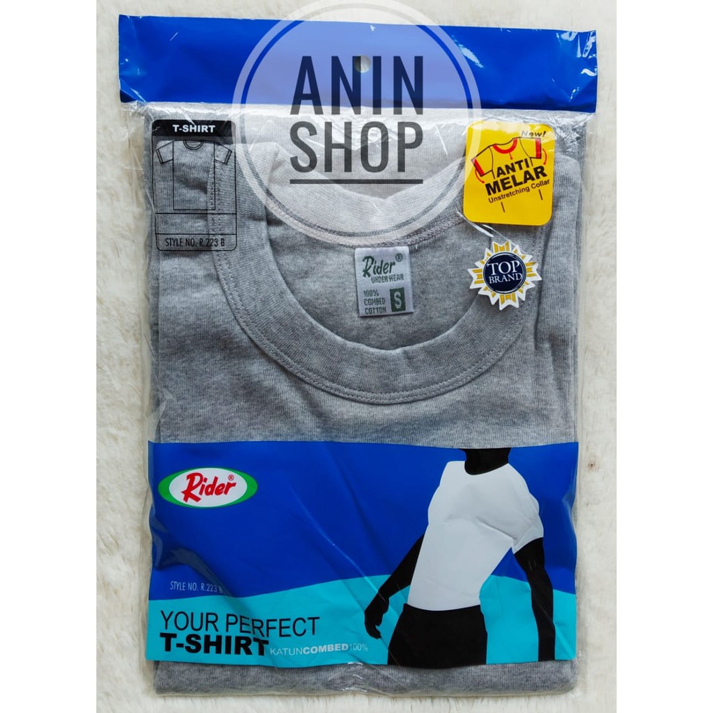 Oblong Rider Abu Abu | Oblong Rider Pria | Oblong Rider Kerah TSHIRT | KERAH MODEL O NECK