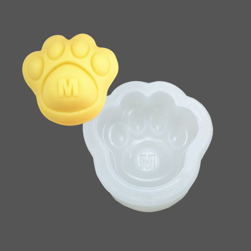 SIY  3.5 Inch DIY Large Pet Paw Silicone Mold Dog Cat Paw Print Stepping Stone Concrete Plaster Cake Pan Resin Mold Art Craft
