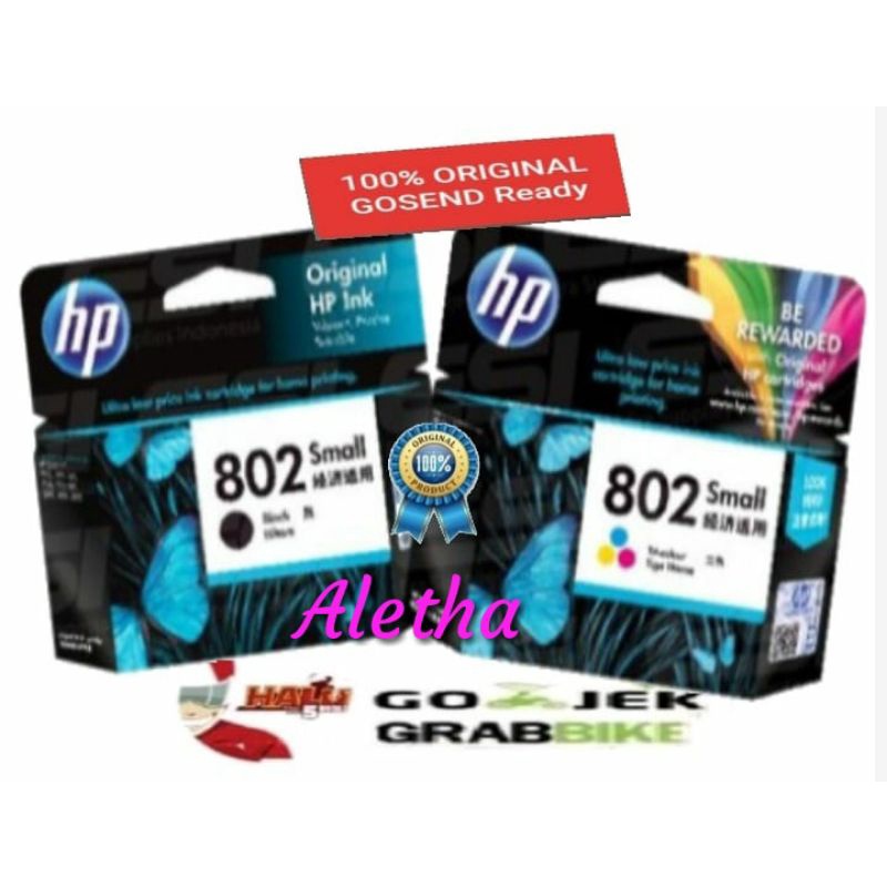 Tinta Printer HP 802. Black. Color. Cartridge Deskjet 1000, 1010, 1011, 1050, 1510, 1511, 2000, 2050, 3000, 3050