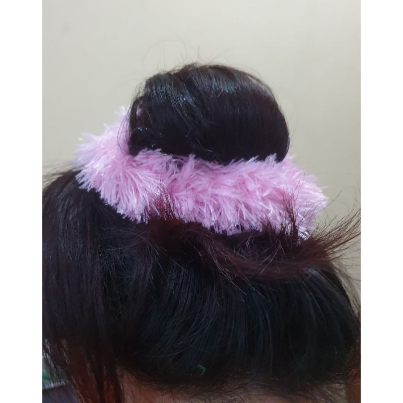 SCRUNCHIE JUMBO BAHAN BULU IMPORT PREMIUM CEPOL HIJAB