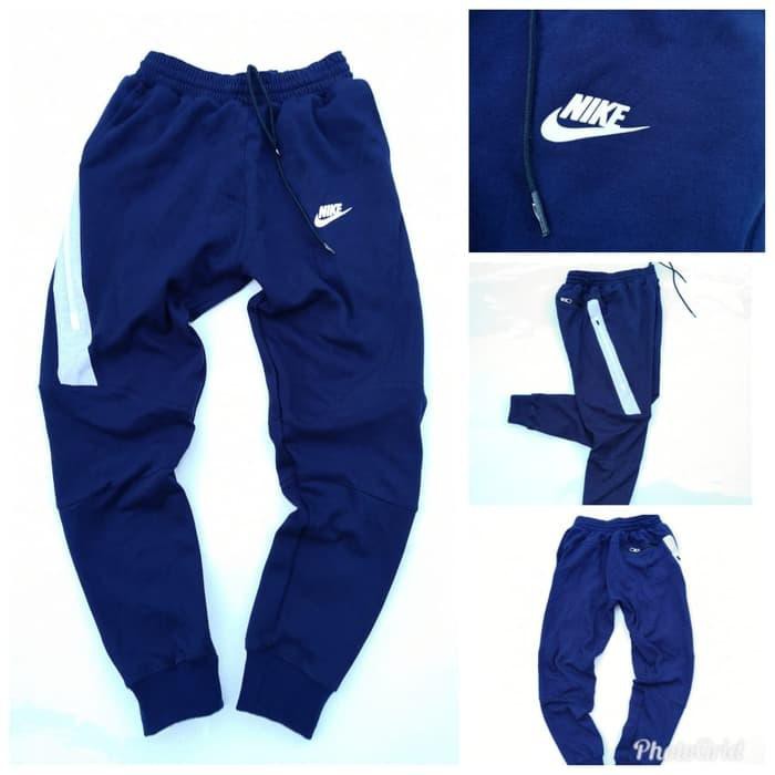 promo CELANA TRAINING JOGGER NIKE TECH FLEECE NAVY WHITE ORIGINAL GRADE Limited
