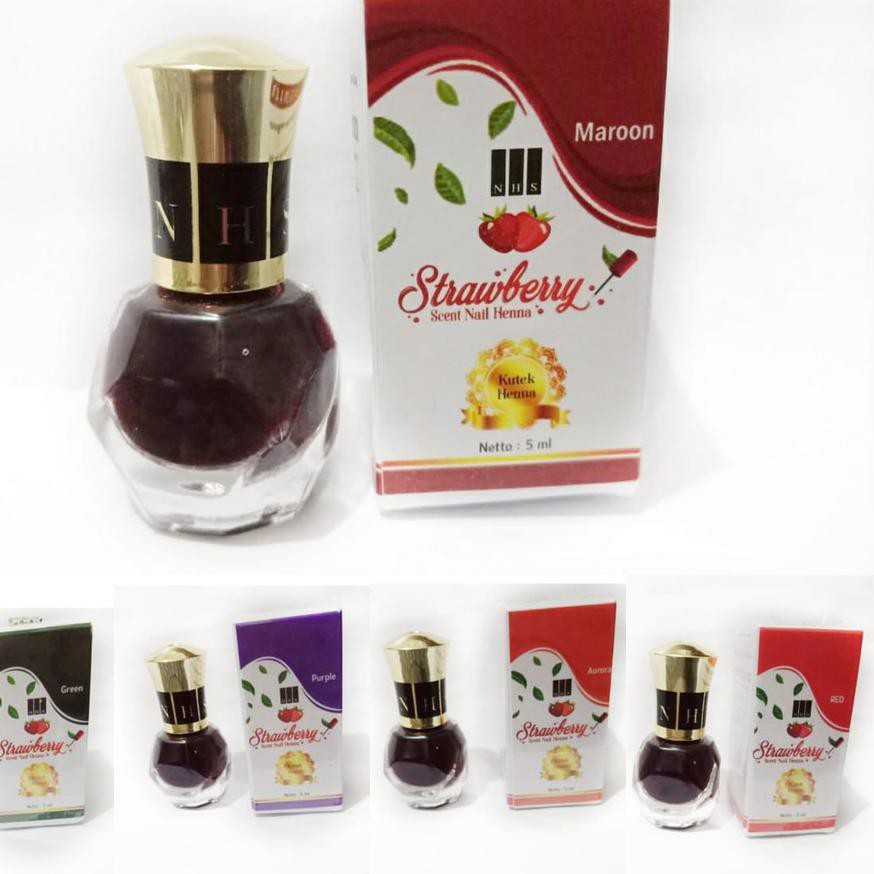 ☑ Strawberry Nail Henna - pacar nail henna original - henna pacar ☃