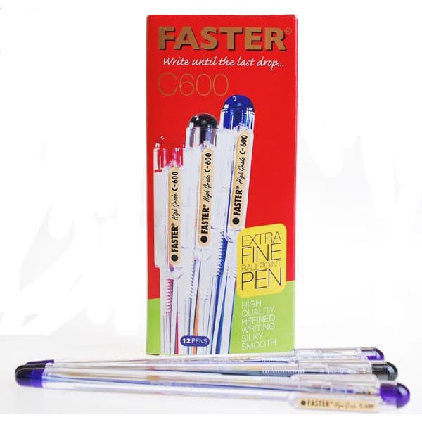Pen Faster C600 Hitam / Biru / Merah