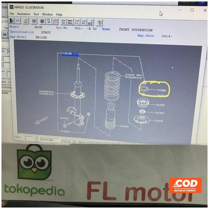 Karet Tatakan Support Atas Datsun Go/ March Kode 357