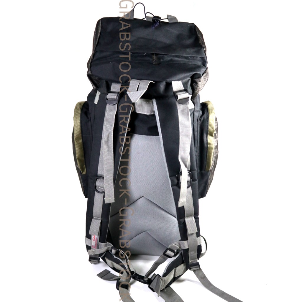 Carrier Super Besar Tas Camping Hiking 80L Plus Raincover Ada sandaran di Belakang iu83