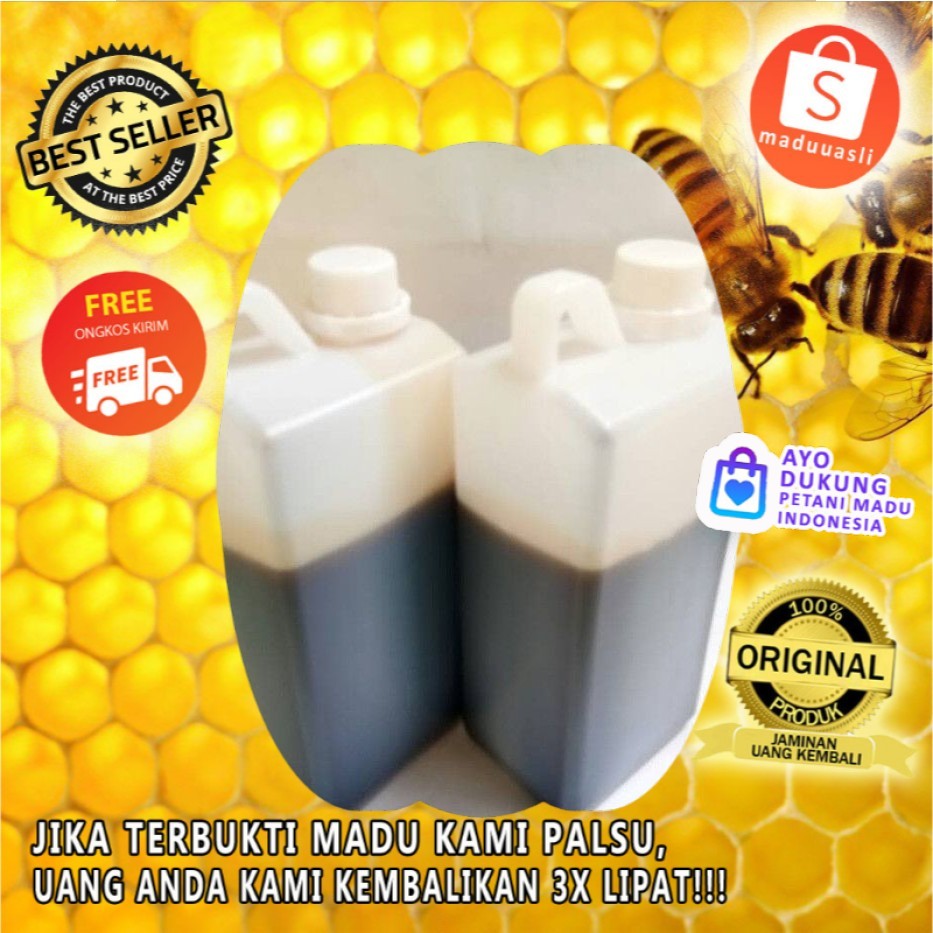 

Madu Hitam Pahit Mahoni Netto 1kg MURNI -