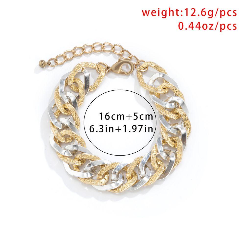 Lily Gelang Pulseras Mujer Wanita Pria Liontin Fashion Steampunk Hip Hop Kuba Chunky Rantai