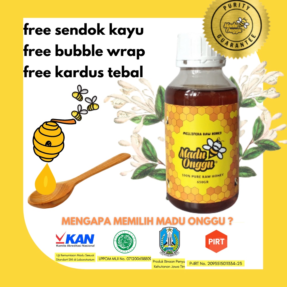 

MADU MURNI ASLI - MADU ONGGU MELLIFERA - MANIS & LEMBUT - RAW HONEY 650 GRAM