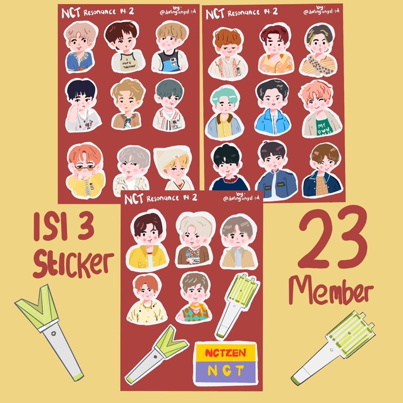 Sticker NCT Resonance pt 2 NCT dream wayV 127 full member deco  stiker