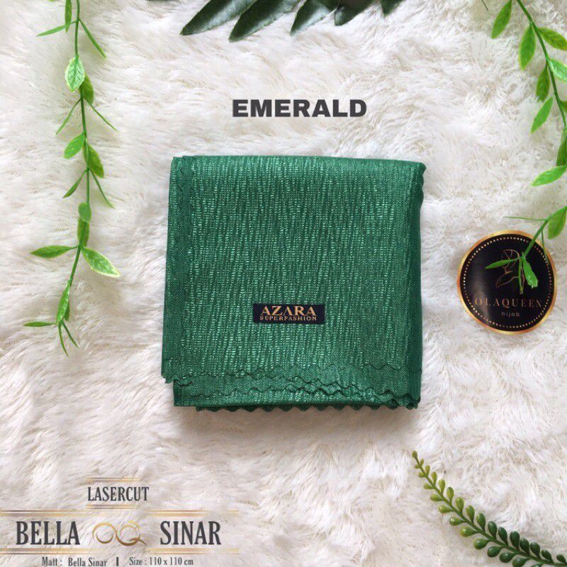 JILBAB SEGIEMPAT BELLA SINAR LC BY AZARA-Emerald