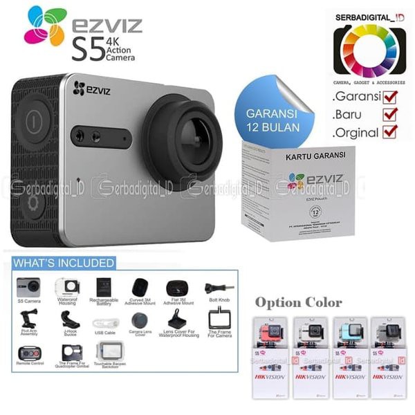 Termurah               BARU EZVIZ S5 Action Sports Camera 4K WiFi Touch Screen Elctronic