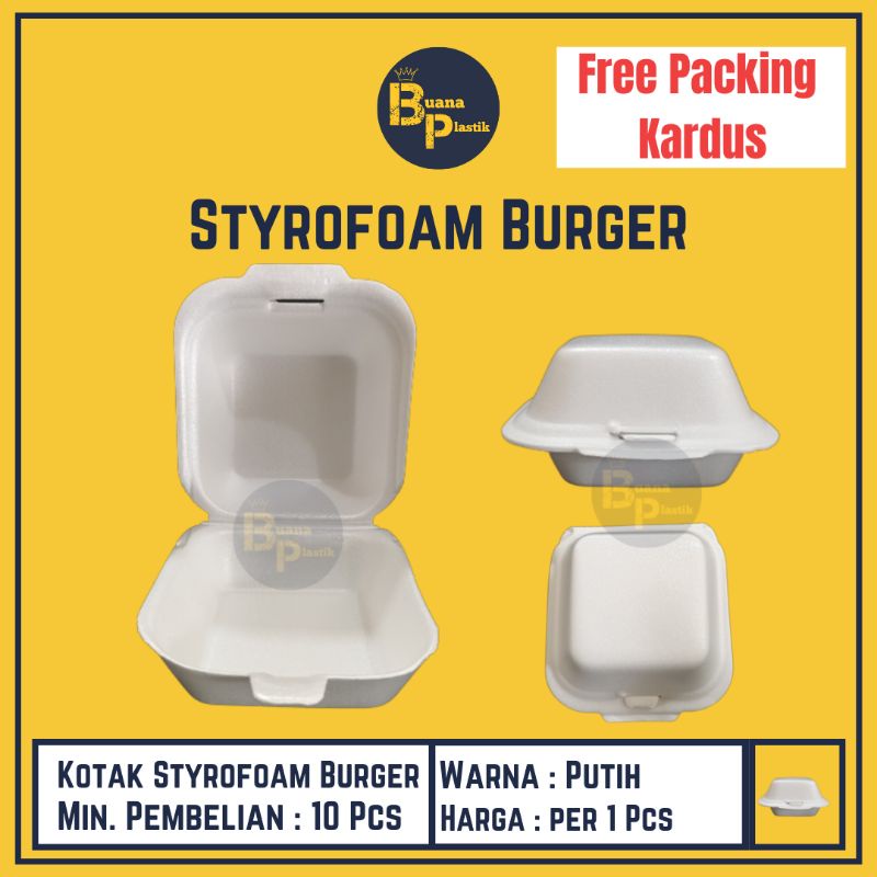 Styrofoam burger / styrofoam kecil / gabus burger / styrofoam bento cake