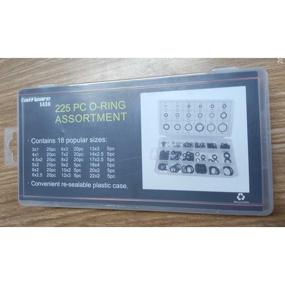 Karet Rubber O Ring Seal Tightening 225 PCS / Set Lengkap Karet O ring Pencegah Kebocoran Keran Mesin dan Pompa Air / Cincin karet O Segel Pipa Hidrolik / Seal Karet Sprayer Box Pompa Air Pcp / Sil Angin Mesin Pompa Keran Sprinkel / O-ring Seal Murah