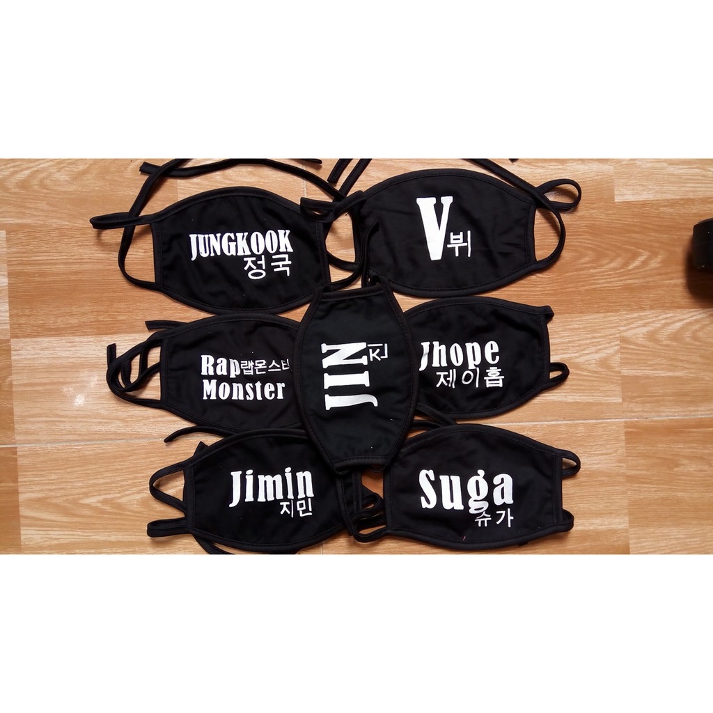 Masker mulut BTS hangul/masker mulut kpop/masker mulut polos/masker mulut kain/aksesories