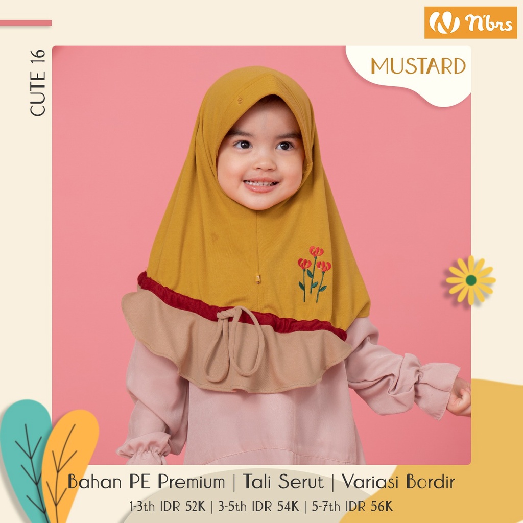 Jilbab Anak Tali Usia Balita (1 - 5 Tahun) by Nibras Hijab Cute Pad 16