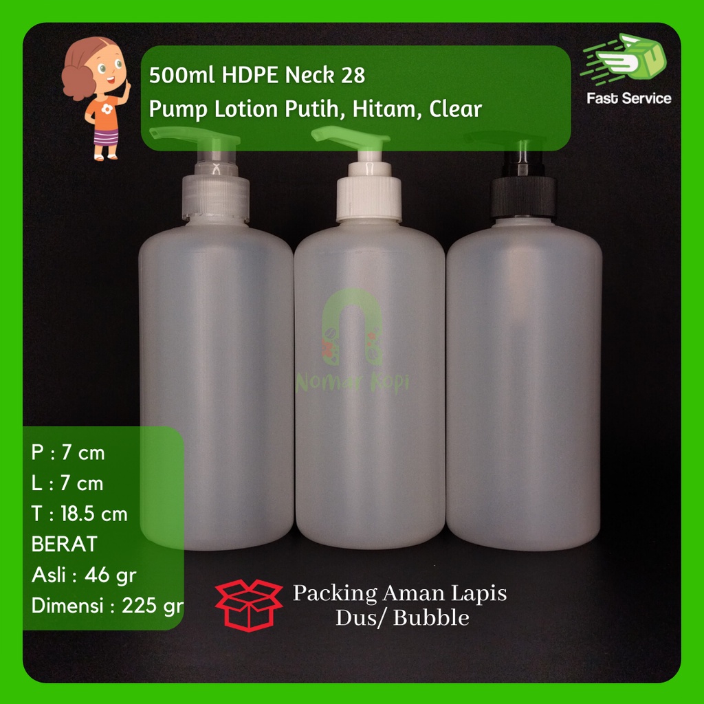 Botol Pump Sirup 500ml Tinggi Sirup Gula Aren Gel Sabun Hand Sanitizer