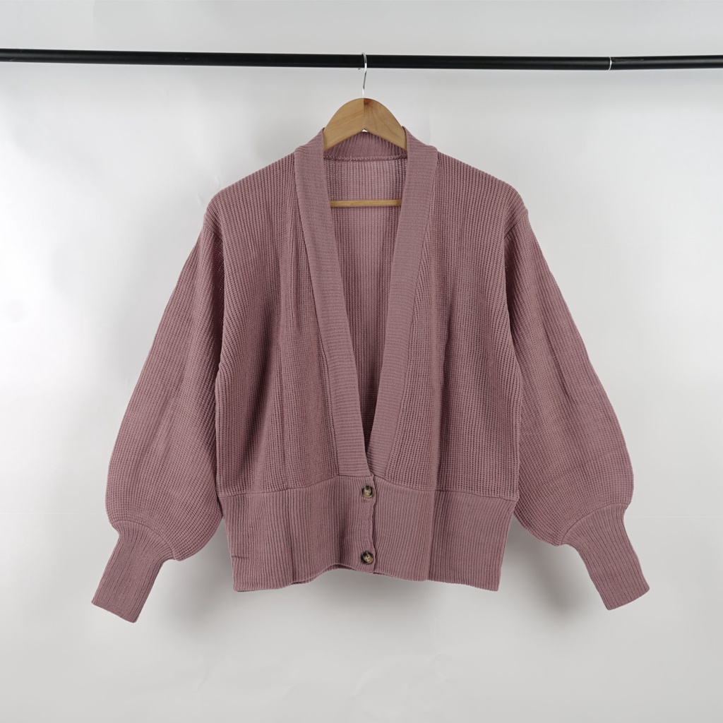 OUTER RAJUT BUTTON OVERSIZE CARDIGAN